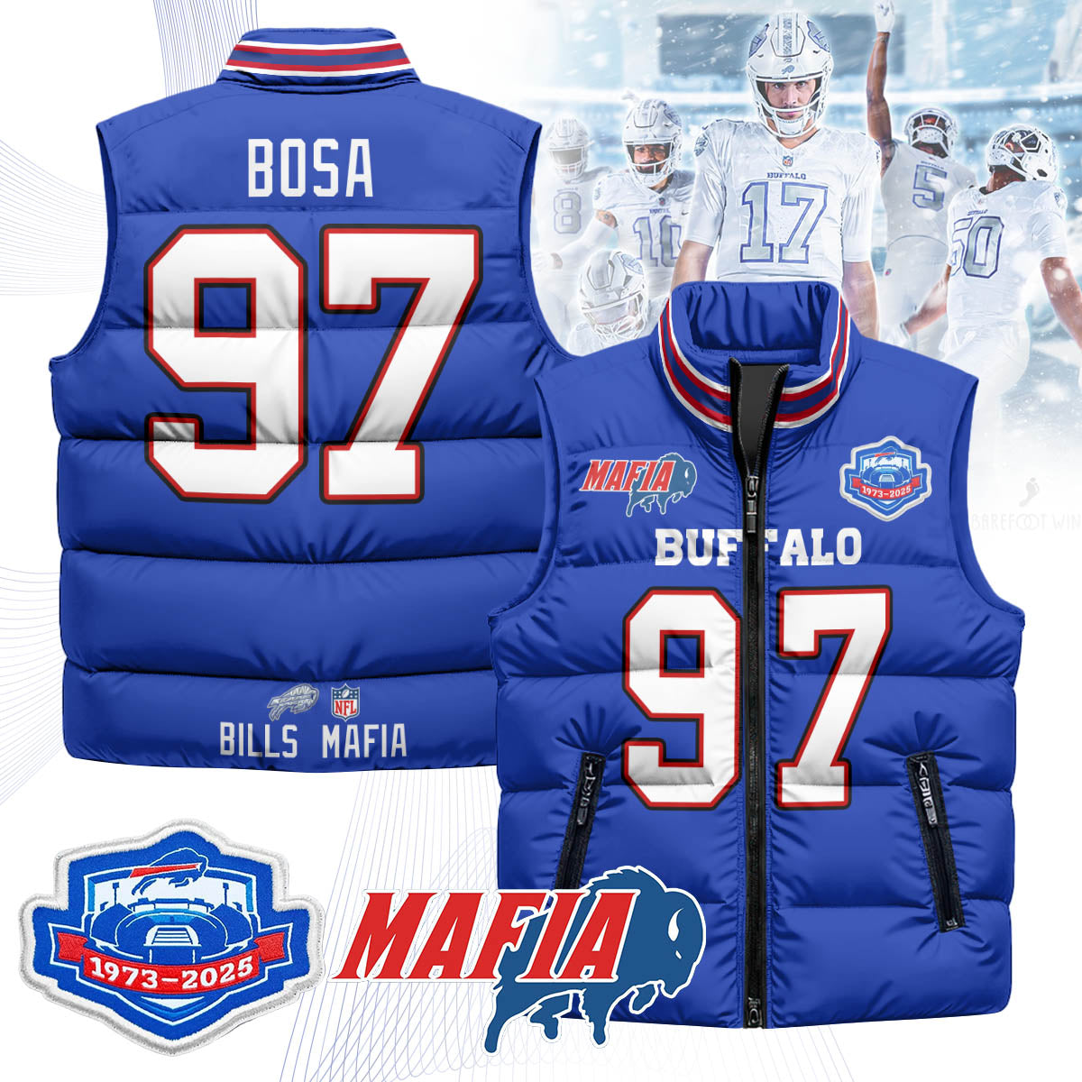 BUF Mafia Farewell Highmark Unisex Puffer Vest