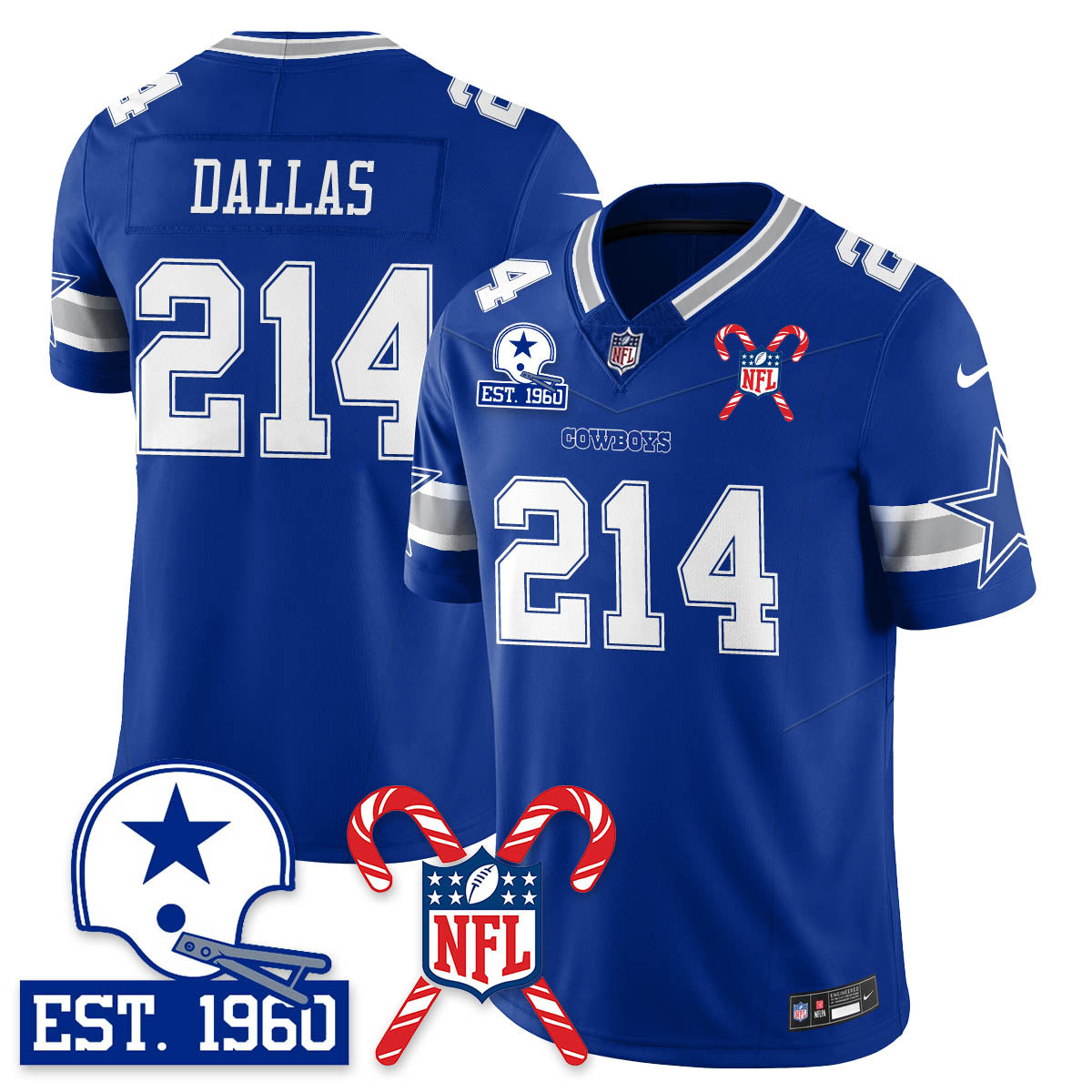 DAL Christmas Vapor Limited Jersey - All Stitched