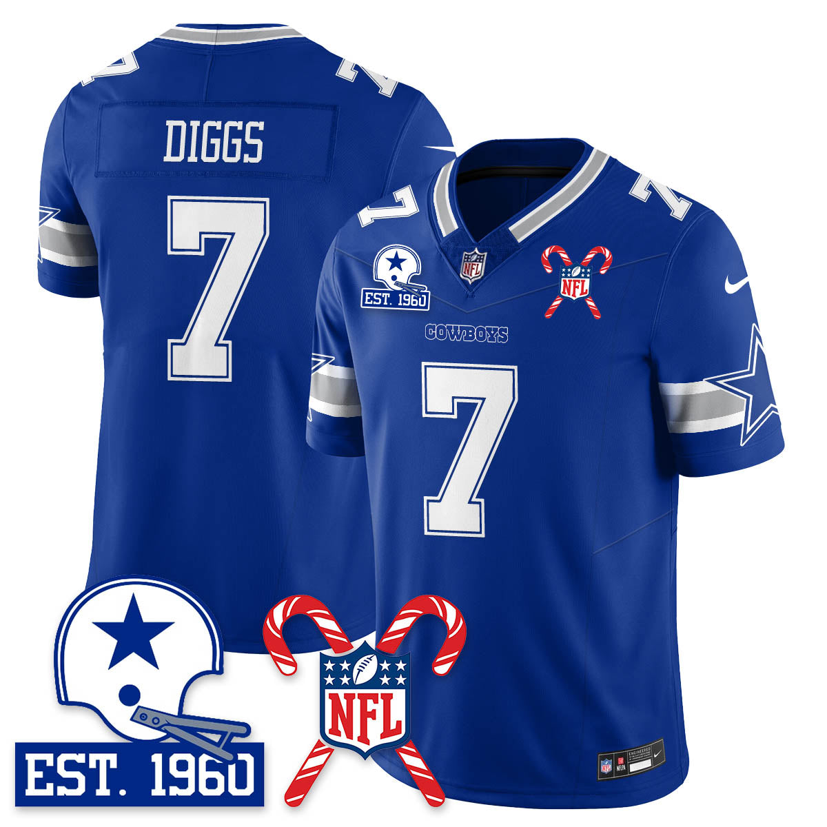 DAL Christmas Vapor Limited Jersey - All Stitched