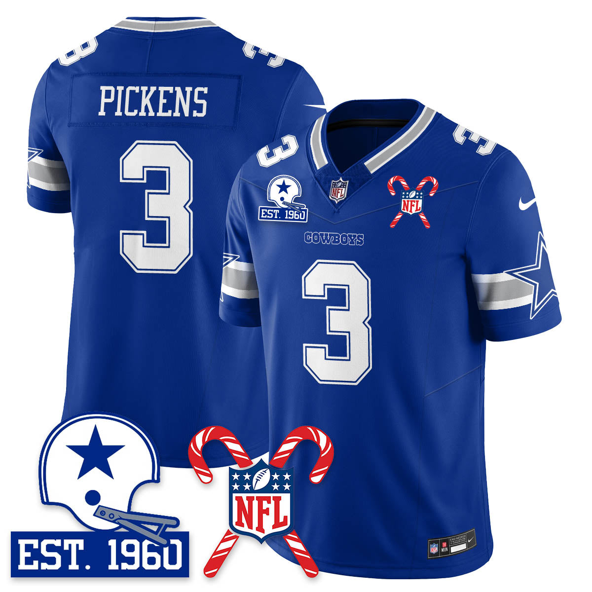 DAL Christmas Vapor Limited Jersey - All Stitched