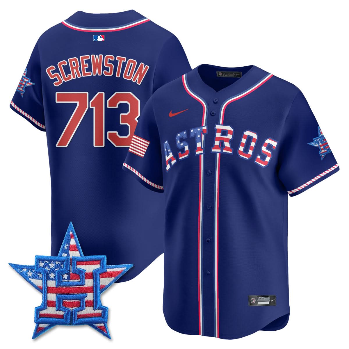 Houston Astros 2025 Fourth of July Jersey - All Stitched