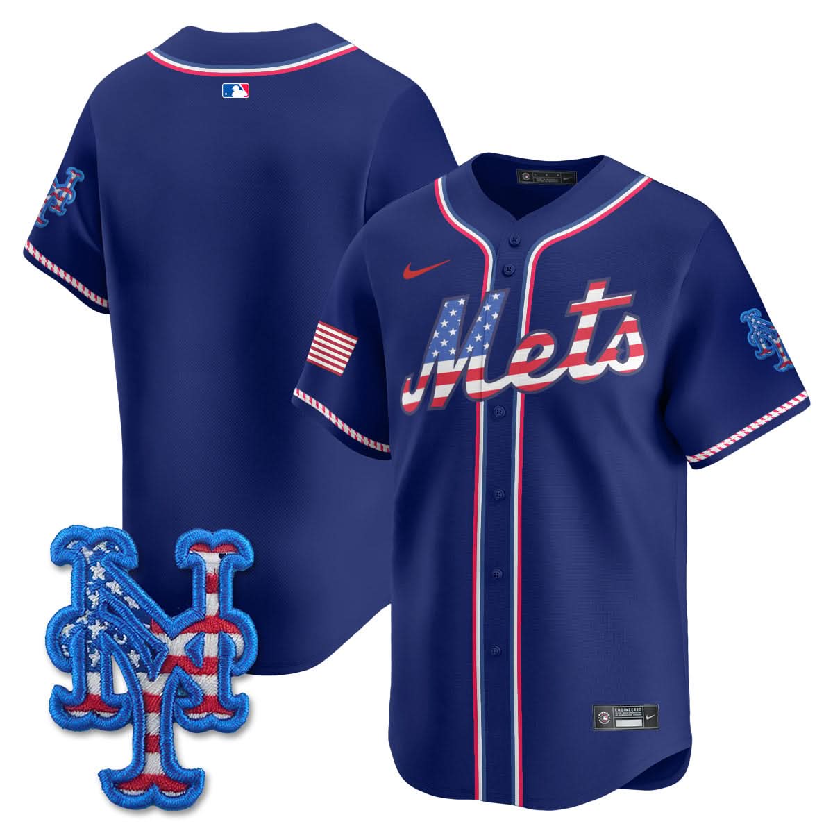 New York Mets 2025 Fourth of July Jersey - All Stitched