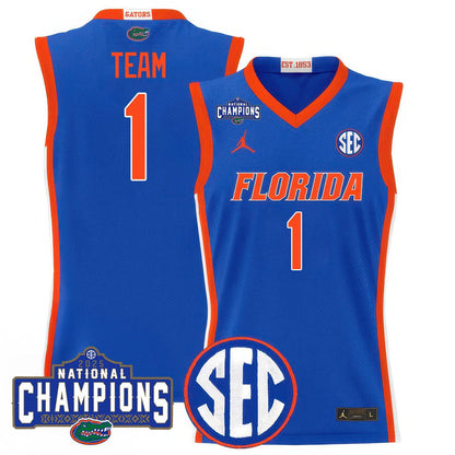 Florida Gators 2025 National Champions Basketball Jersey - All Stitched