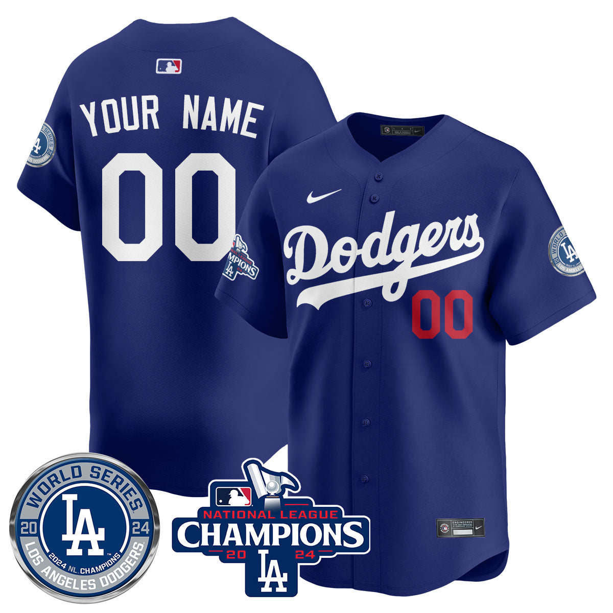LAD World Series NL Champions Custom Jersey - All Stitched
