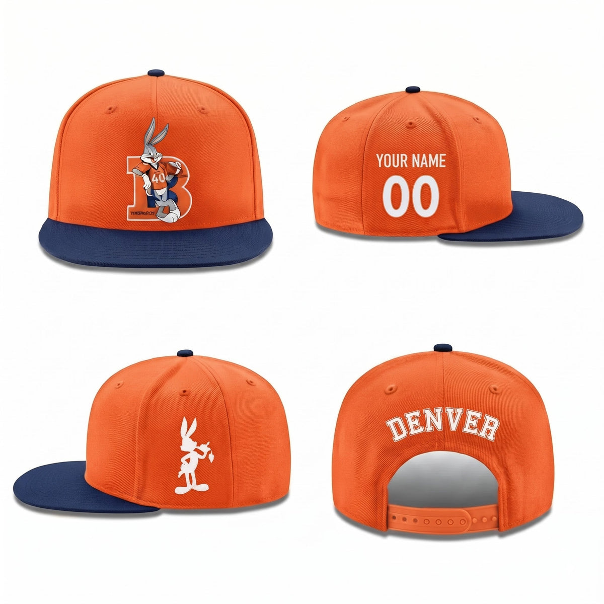 DEN x Bunny Personalized Snapback Cap - Printed