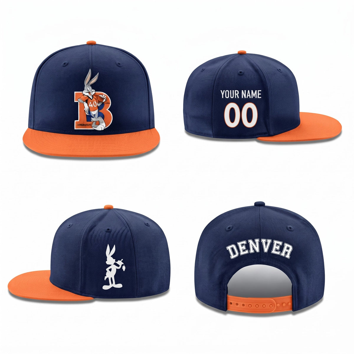 DEN x Bunny Personalized Snapback Cap - Printed