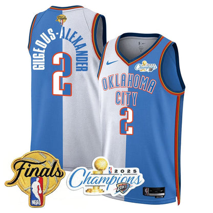 Oklahoma City Thunder 2025 NBA Champions Jersey - All Stitched
