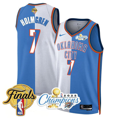 Oklahoma City Thunder 2025 NBA Champions Jersey - All Stitched