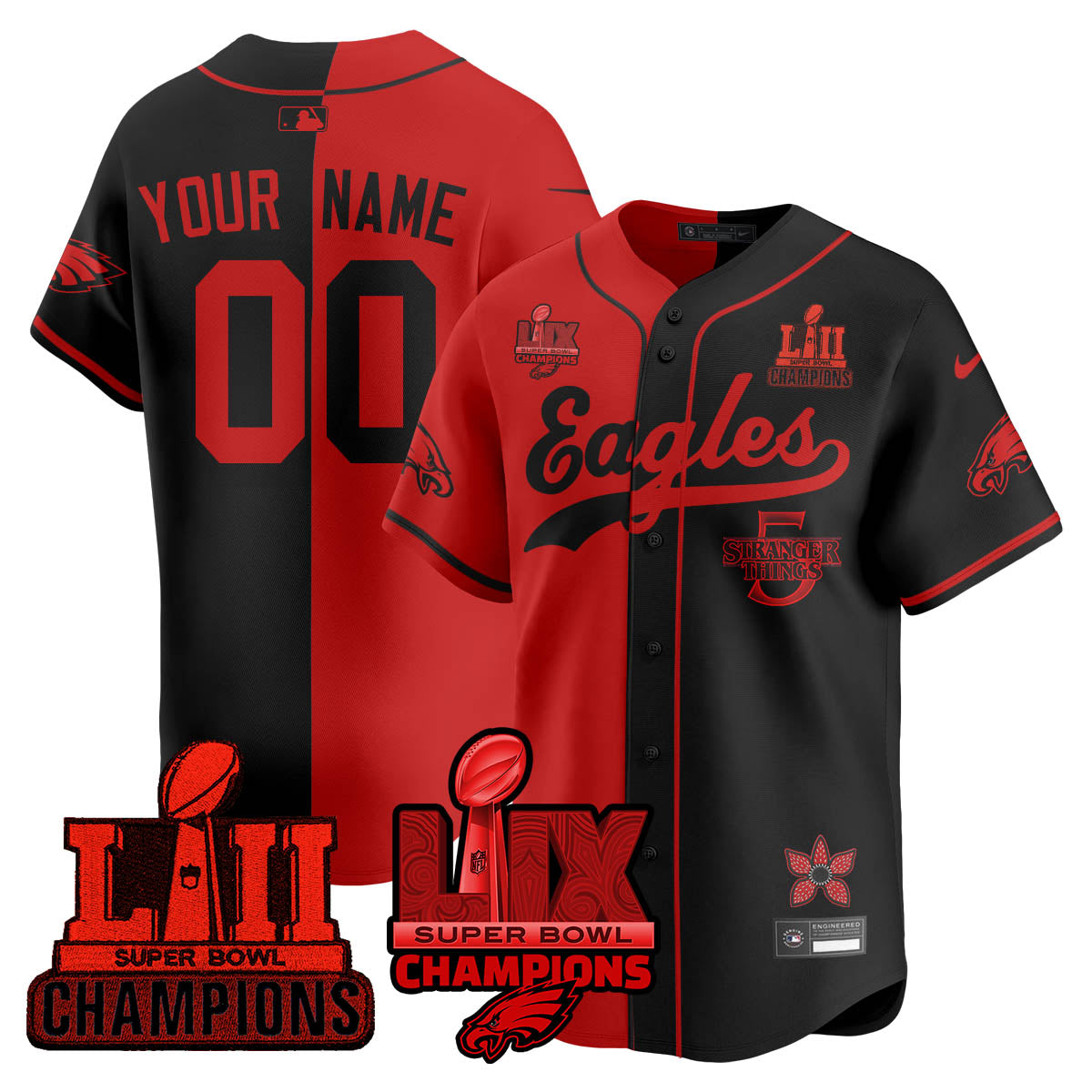 PHI Stranger Things Vapor Limited Baseball Custom Jersey - All Stitched