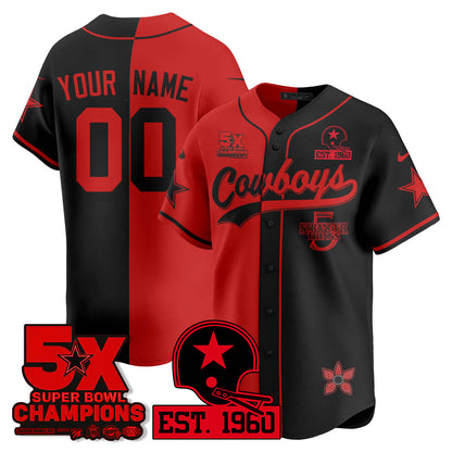 DAL Stranger Things Vapor Limited Baseball Custom Jersey - All Stitched