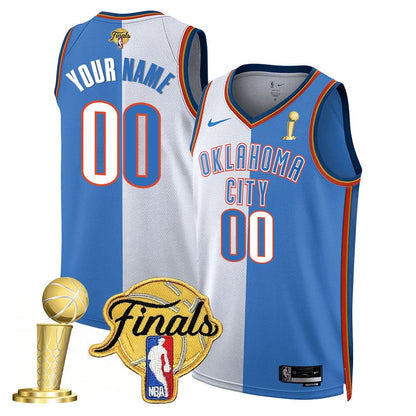 Oklahoma City Thunder 2024-25 Champions Custom Jersey - All Stitched