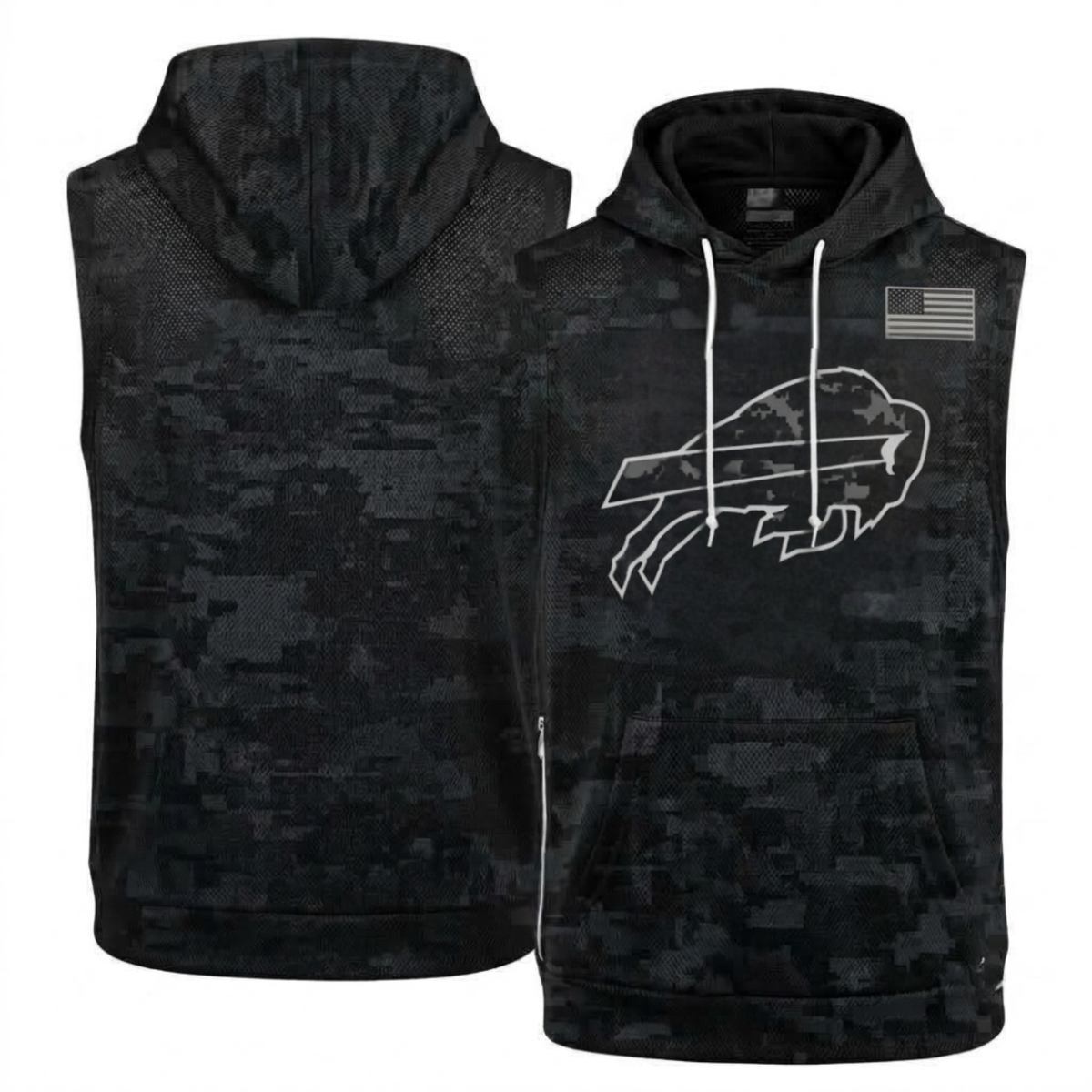BUF Salute to Service Sleeveless Hoodie Tank Top - Printed