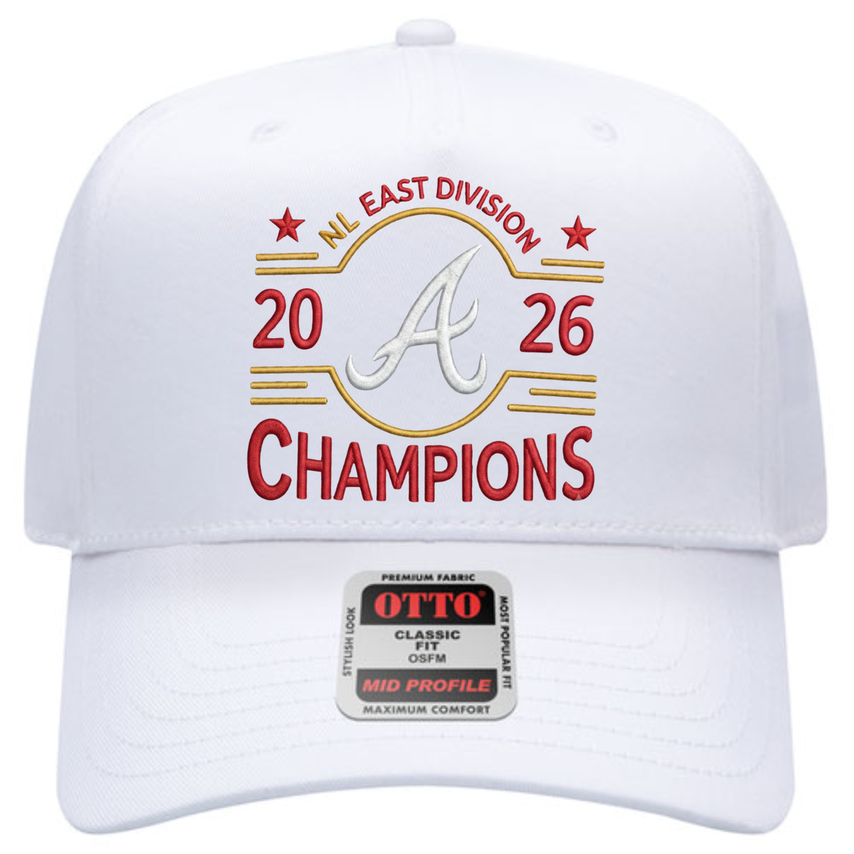 ATL 2026 NL East Division Champions Baseball Cap - Embroidered