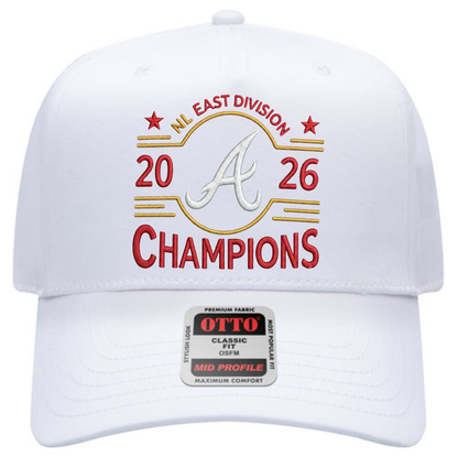ATL 2026 NL East Division Champions Baseball Cap - Embroidered