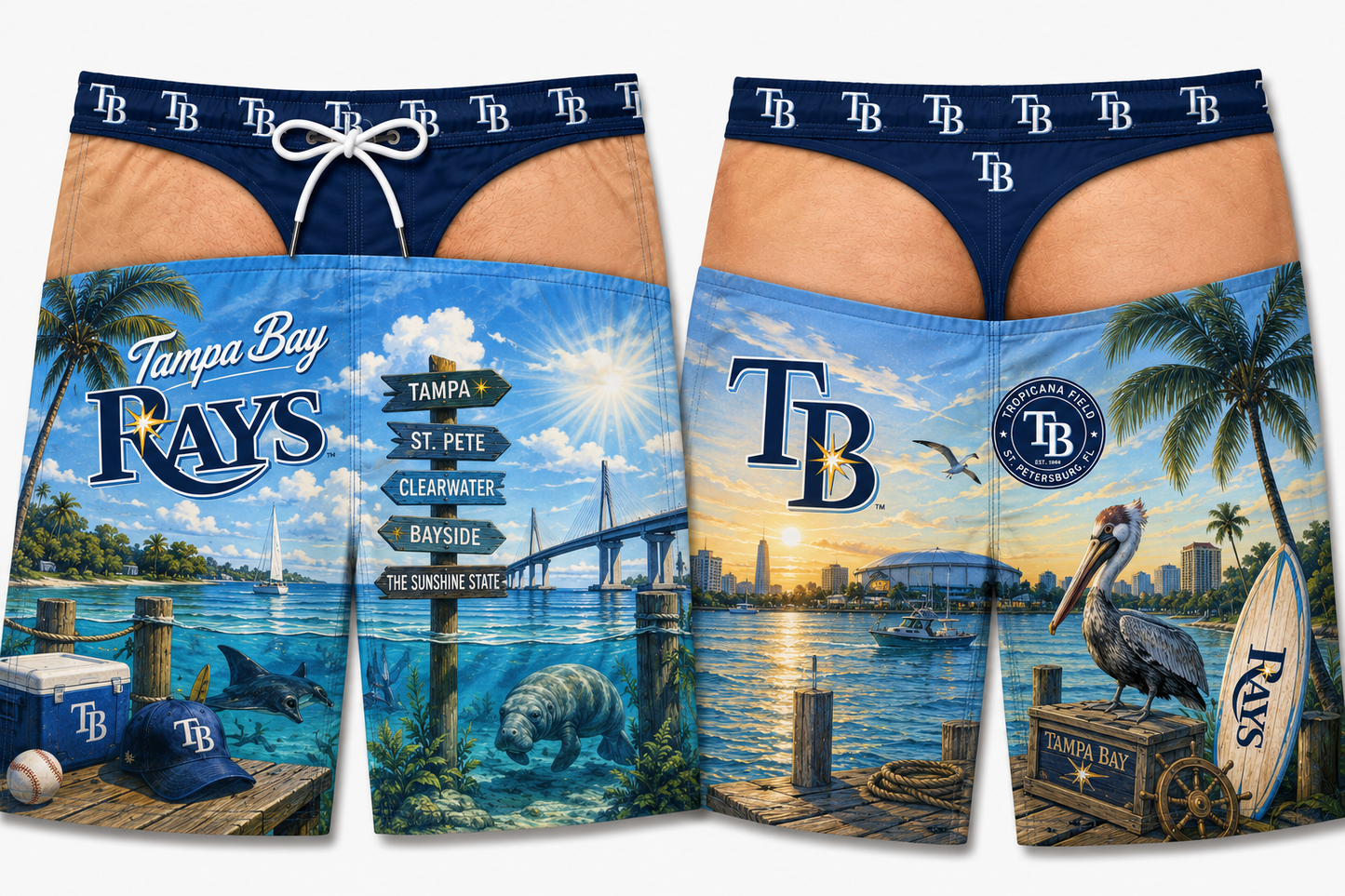 TBR Effect Body Funny Beach Short - Printed