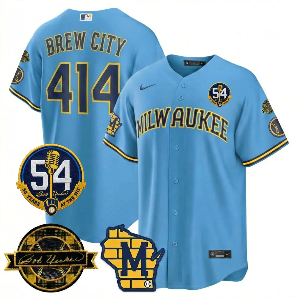 MIL 'Bob Uecker - 54 Seasons for Brewers' Vapor Premier Limited Jersey - All Stitched