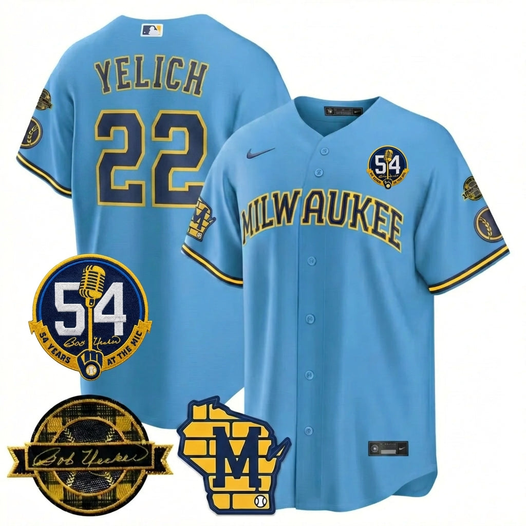 MIL 'Bob Uecker - 54 Seasons for Brewers' Vapor Premier Limited Jersey - All Stitched