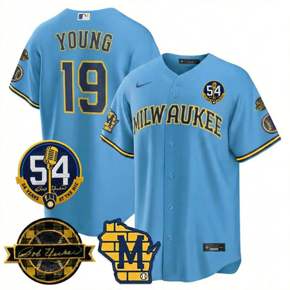 MIL 'Bob Uecker - 54 Seasons for Brewers' Vapor Premier Limited Jersey - All Stitched