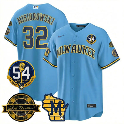 MIL 'Bob Uecker - 54 Seasons for Brewers' Vapor Premier Limited Jersey - All Stitched
