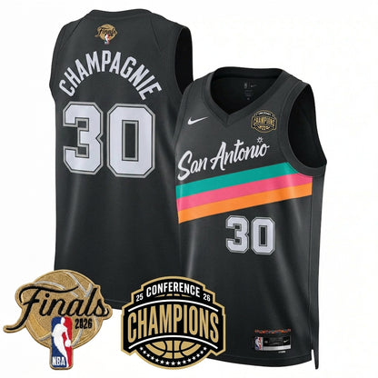 SAS 2026 NBA Western Conference Champions Vapor Jersey V3 - Stitched