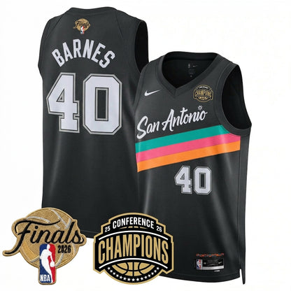 SAS 2026 NBA Western Conference Champions City 25/26 Jersey V2 - Stitched