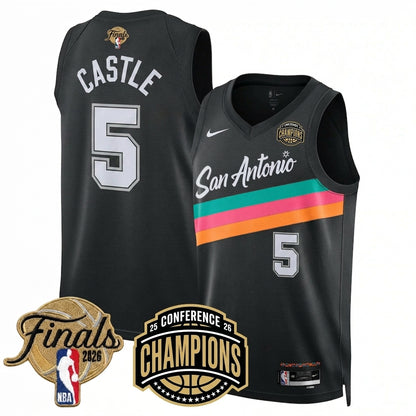 SAS 2026 NBA Western Conference Champions Vapor Jersey V3 - Stitched