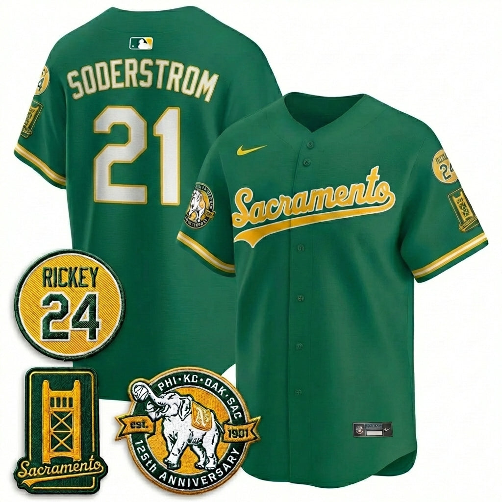 OAK 2026 Alternate Sacramento - Celebrating 125 Years -  Limited Vapor Green Jersey - All Stitched