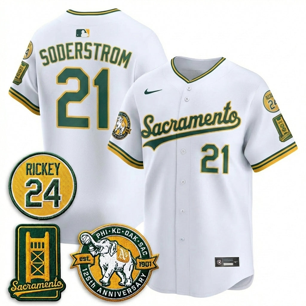OAK 2026 Alternate Sacramento - Celebrating 125 Years -  Limited Vapor Green Jersey - All Stitched