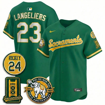 OAK 2026 Alternate Sacramento - Celebrating 125 Years -  Limited Vapor Green Jersey - All Stitched
