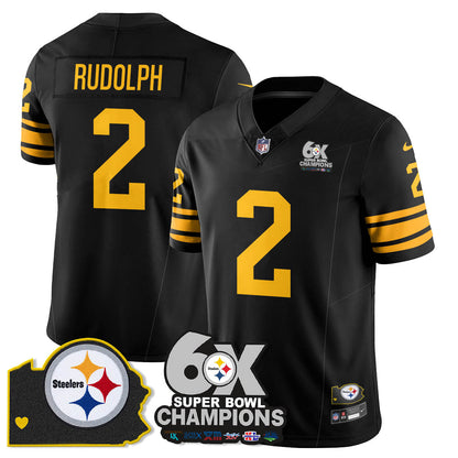 PIT 6-Time Champions Patch Vapor Limited Jersey - All Stitched