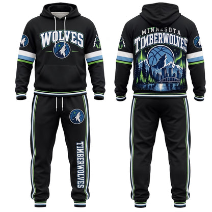 MT Streetwear Hoodie Pants Set - Printed