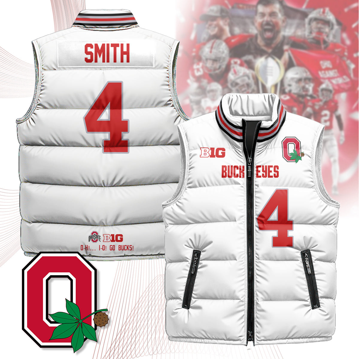 Ohio State Buckeyes Unisex Puffer Vest