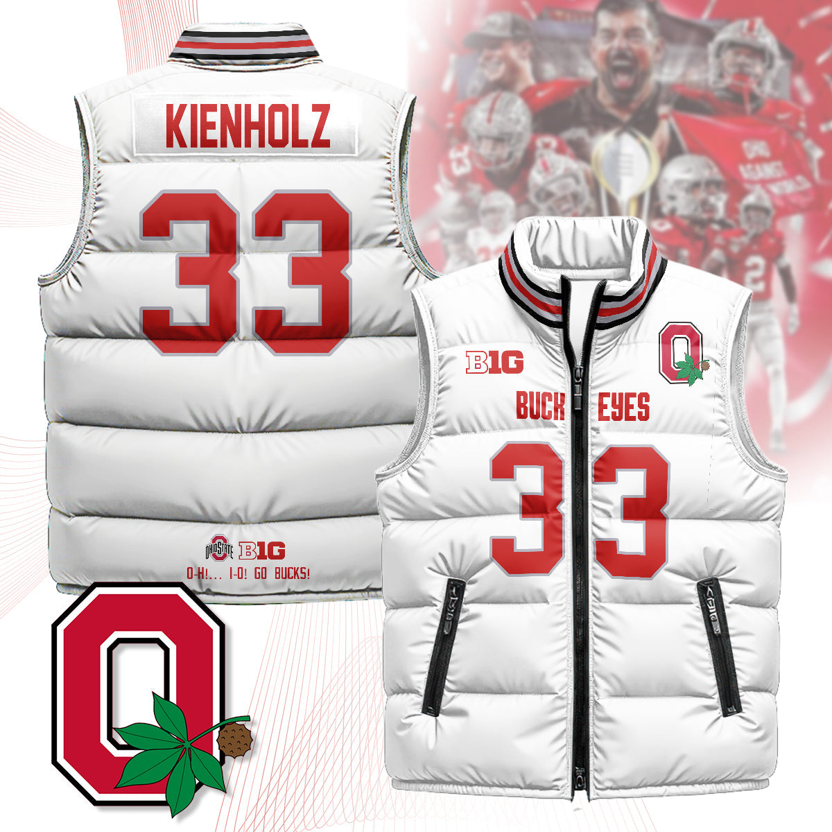 Ohio State Buckeyes Unisex Puffer Vest