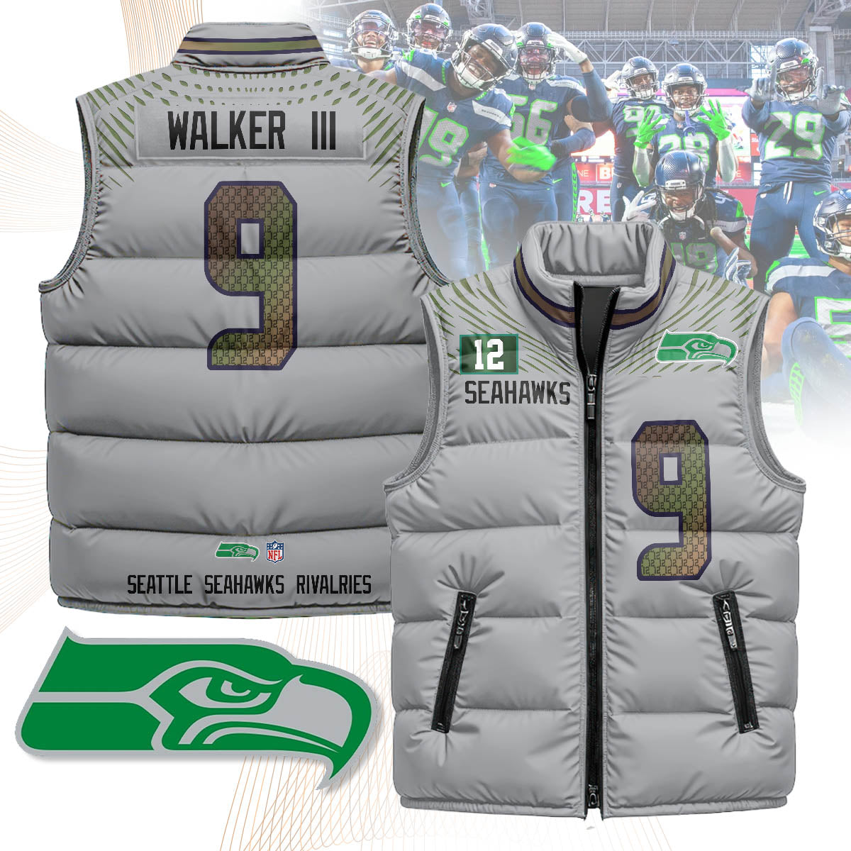 Seattle Seahawks Rivalry Series Puffer Vest