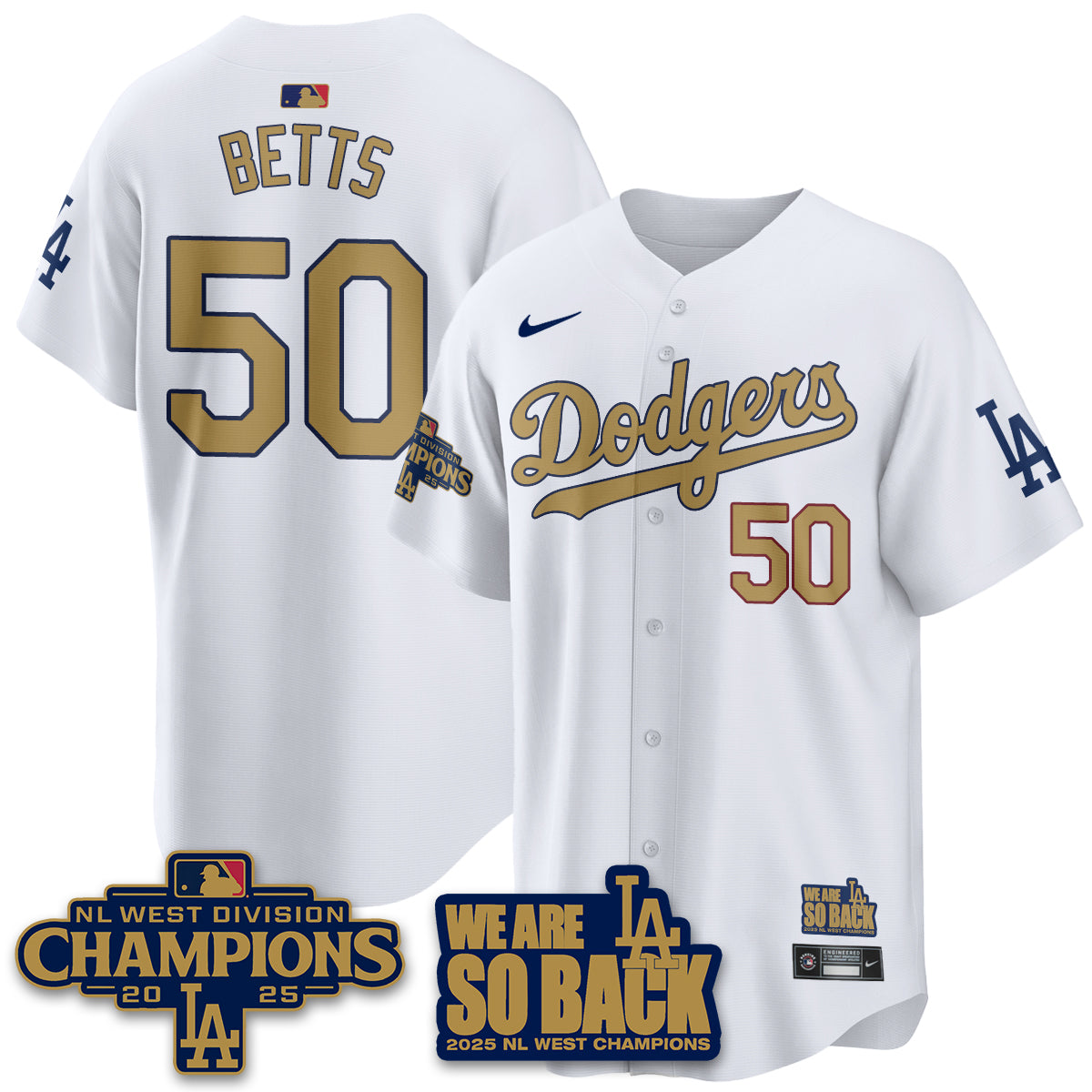 LAD 2025 NL West Division Champions Jersey - All Stitched
