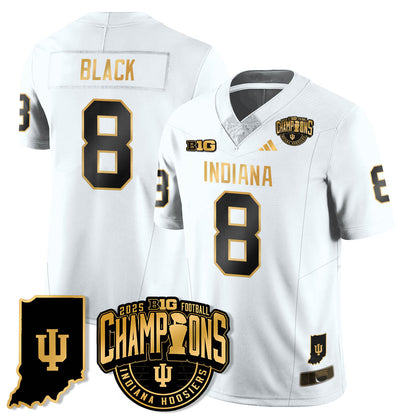 Indiana Hoosiers Vapor Limited Football Gold Jersey - Big 10 Champions - All Stitched
