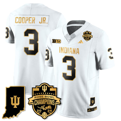 Indiana Hoosiers Vapor Limited Football Gold Jersey - Rose Bowl Champions - All Stitched