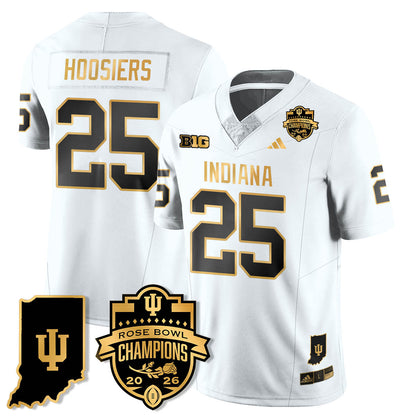 Indiana Hoosiers Vapor Limited Football Gold Jersey - Rose Bowl Champions - All Stitched