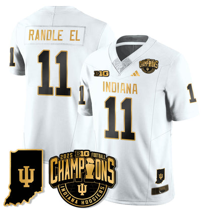 Indiana Hoosiers Vapor Limited Football Gold Jersey - Big 10 Champions - All Stitched