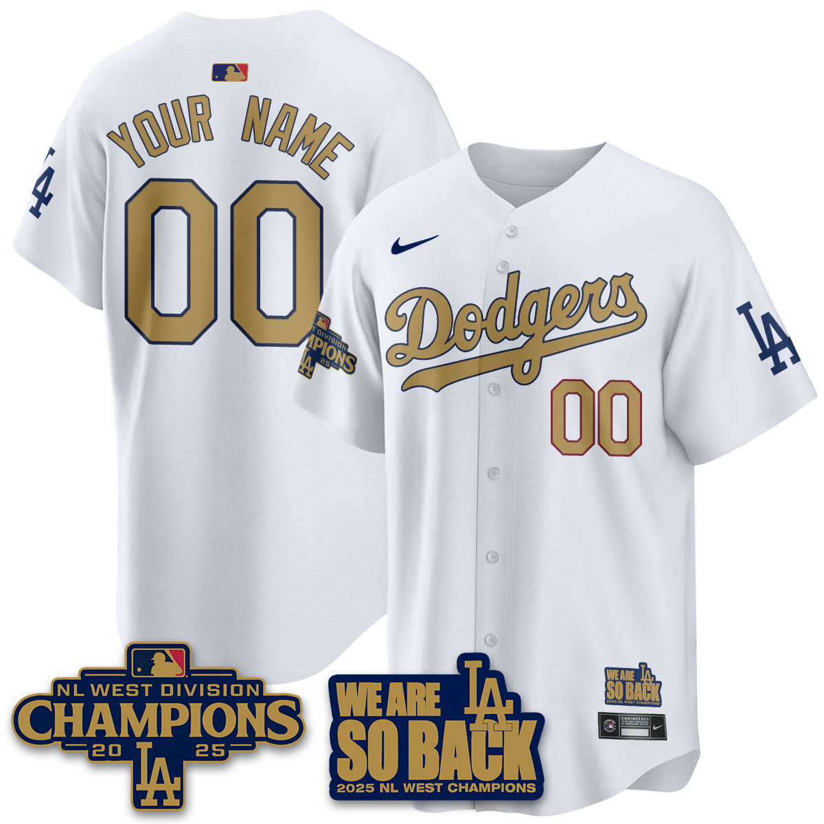 LAD 2025 NL West Division Champions Jersey - All Stitched