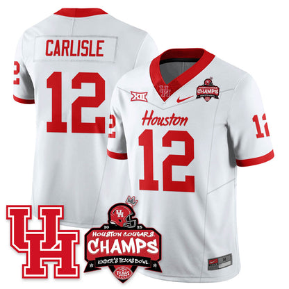 Houston Cougar Football 2025 Kinder's Texas Bowl Champions Jersey - All Stitched