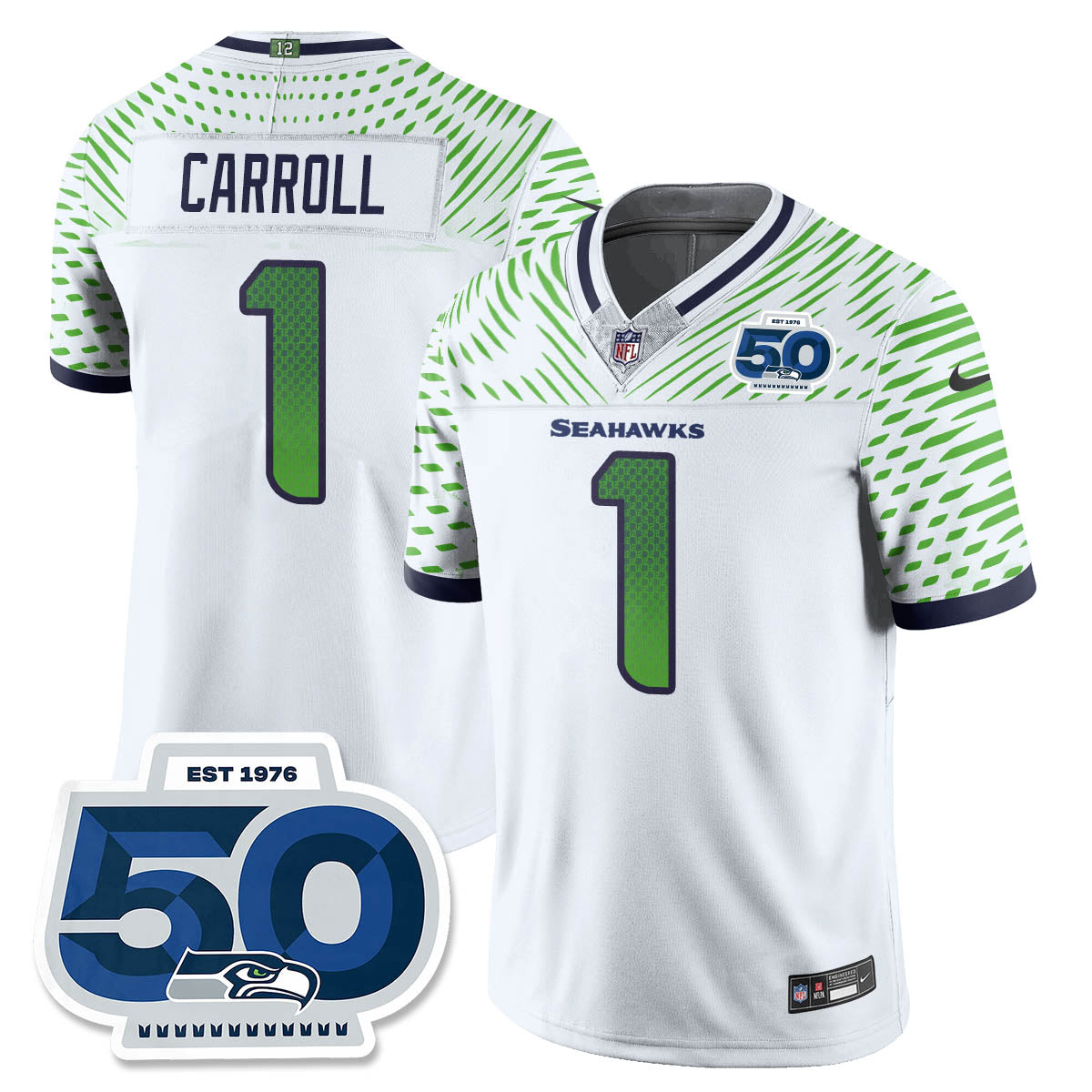 Men'sSEA 2025 "Rivalries" 50th Season Patch Vapor Limited Jersey - All Stitched