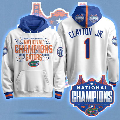 Florida Gators 2025 National Champions Basketball Hoodie - Printed