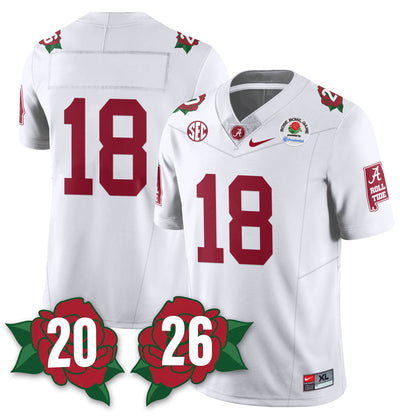 BAMA Rose Bowl Vapor Limited Football Jersey - All Stitched