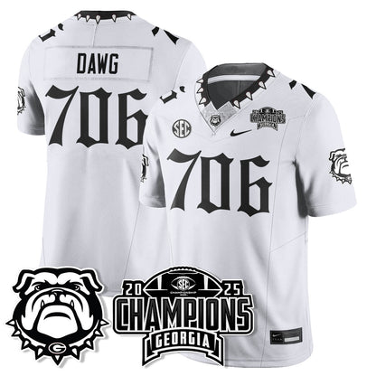 UGA Gothic Vapor Limited Jersey - SEC Football Champions - All Stitched