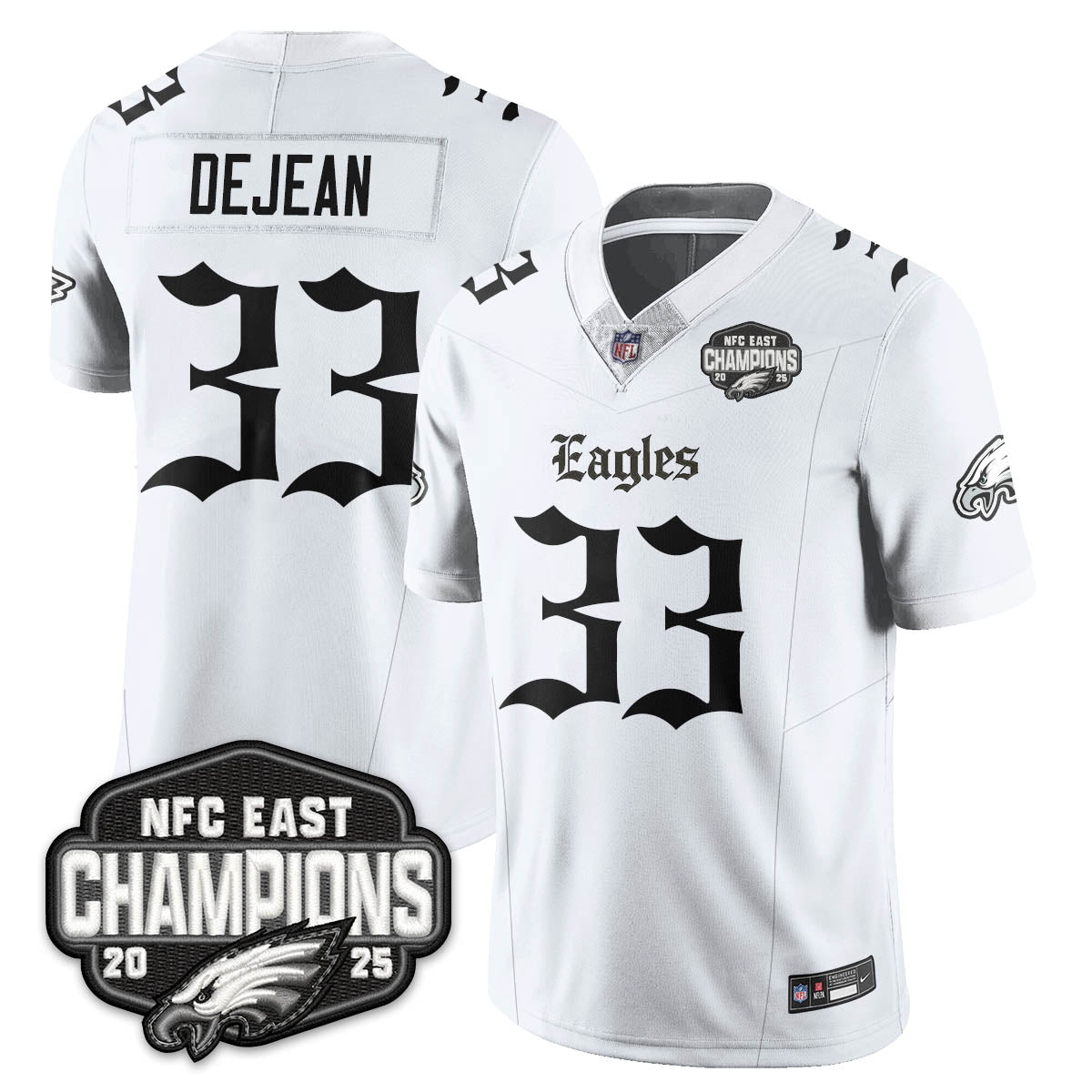 PHI Gothic NFC East Champions Vapor Limited Jersey - All Stitched