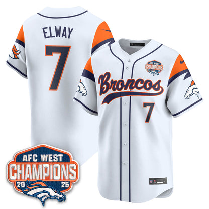 DEN AFC West Division Champions Limited Baseball Jersey V2 - All Stitched