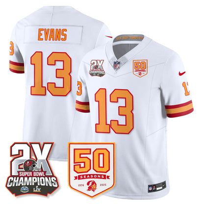 TB 2-Time Champions Patch Throwback Vapor Limited Jersey - All Stitched