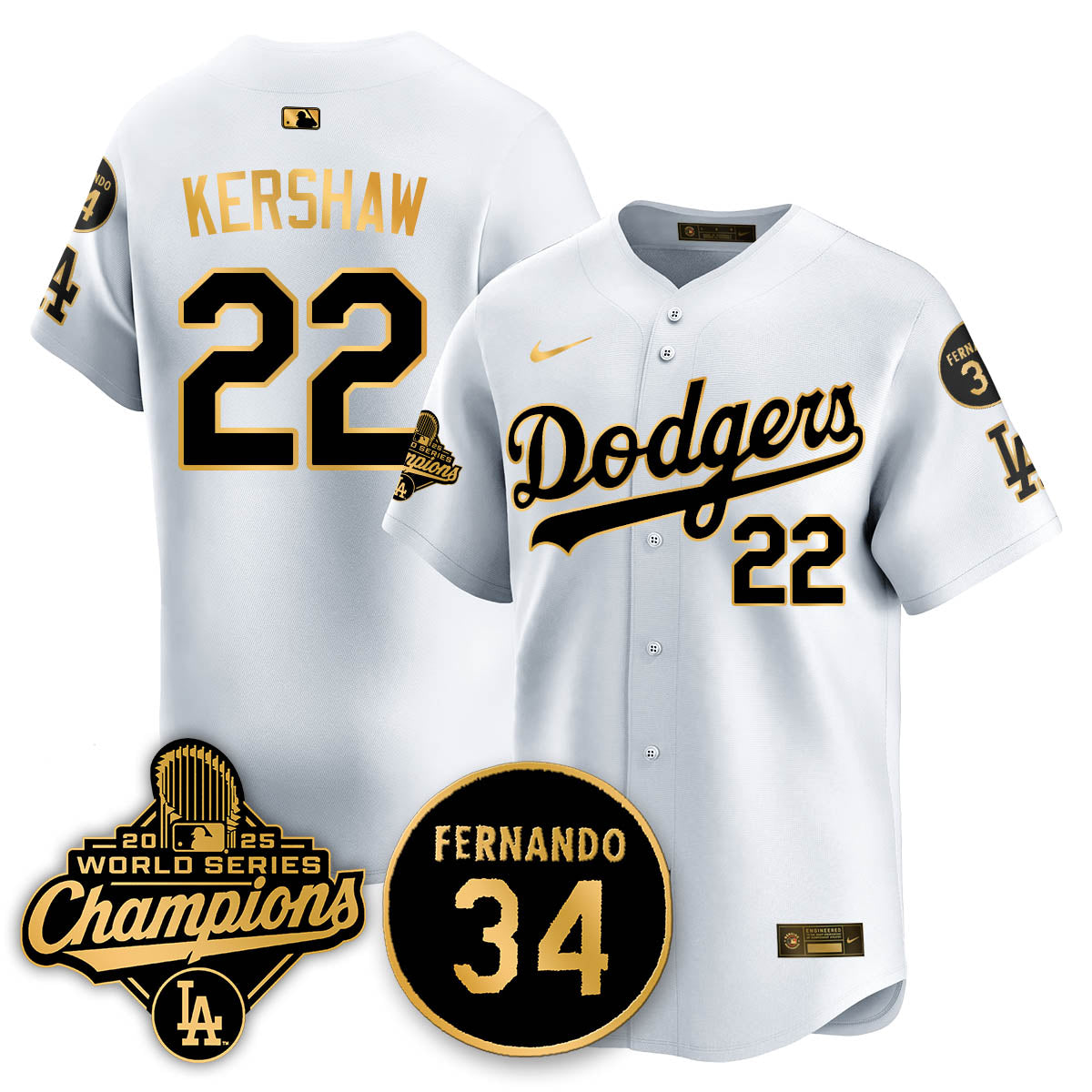 LAD 2025 World Series Champions Jersey - All Stitched