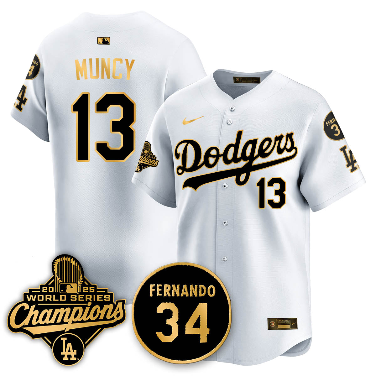 LAD 2025 World Series Champions Jersey - All Stitched